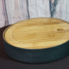 Circle Tea Boat, Ceramic & Bamboo, Black