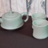 Yixing Bamboo Teapot & 2 Cups
