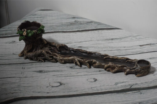 green man with LED eyes incense burner