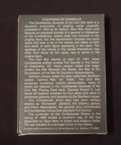 Confederate Generals Playing Cards, back
