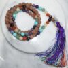 7 Chakra Rudraksha Prayer Beads