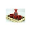 Glazed Ceramic 3 Pcs Japanese Sake Set In Gift Box