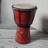 Mini Djembe Drum with Mahogany Red Finish