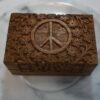 Wood Box Peace Sign with Flowers