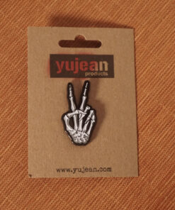 Boney Peace Fingers Enamel Pin