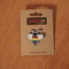pride bee enamel pin