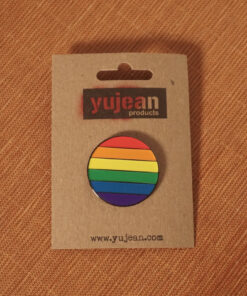 rainbow circle enamel pin