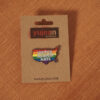 united against hate enamel pin